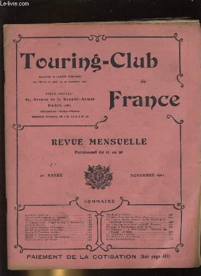 TOURING - CLUB DE FRANCE . 21e année .