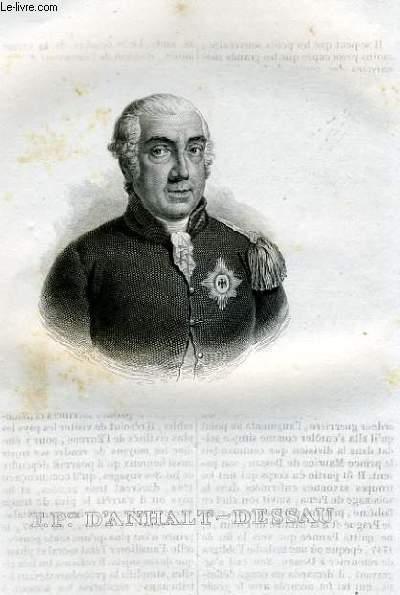 EXTRAIT PORTRAITS ET HISTOIRE DES HOMMES UTILES. PRINCE D'ANHALT-DESSAU