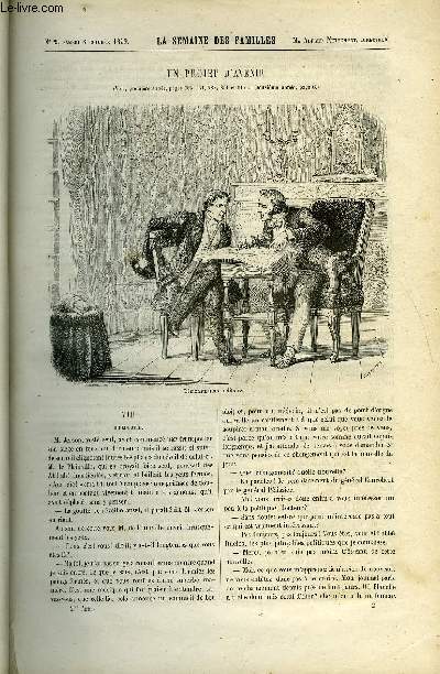 LA SEMAINE DES FAMILLES 2EME ANNEE N2 - UN PROJET D'AVENIR VIII DE ANNA EDIANEZ, ARY SCHEFFER DE ALFRED NETTEMENT, UNE JOURNEE A POMPEI IX DE E. D'OLLY, LE CAFE DE MAURICE GERMA