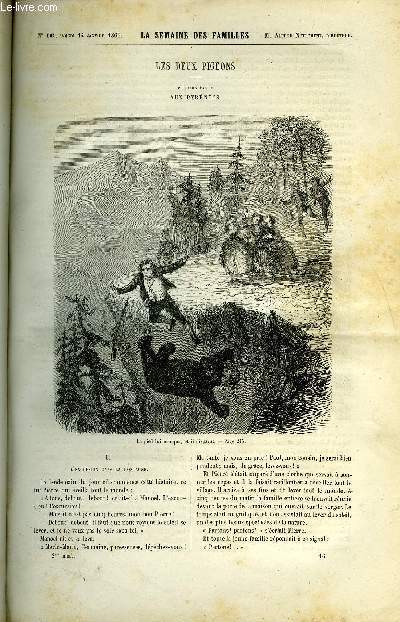 LA SEMAINE DES FAMILLES 2EME ANNEE N16 - LES DEUX PIGEONS DE F. DE GRANET, CE QU'ON TROUVE A PARIS DE A. DESCHAMPS, PAUL NIQUET DE GILBERT, L'EMPLOI DES ETRENNES DE FELIX-HENRY