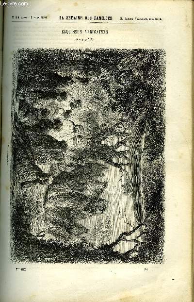 LA SEMAINE DES FAMILLES 2EME ANNEE N24 - ESQUISSES AFRICAINES - LE MAROC DE ARMAND LE GALLAIS, LES DEUX PIGEONS VIII DE F. DE GRANET, PHILOSOPHISME ET PHILOSOPHIE DE CHARLES FLANDIN, PETITS PARADOXES - ASTRONOMIQUES ET MATHEMATIQUES DE POMPONIUS