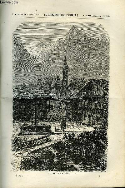 LA SEMAINE DES FAMILLES 3EME ANNEE N3 - HANS JORGLE OU LE SOLDAT BOITEUX III DE CHARLES JOBEY, BEAUX-ARTS DE G. DE CADOUDAL, LA VIE EN FAMILLE III DE ANNA EDIANEZ, CAUSERIES SUR L'HISTOIRE DE FRANCE II DE ALFRED NETTEMENT