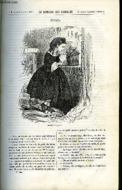 LA SEMAINE DES FAMILLES 4EME ANNEE N7 - RESEDA DE ANNA EDIANEZ, LA VALLE D'HYERES III DE AMEDEE AUFAUVRE, LE BOUCLIER DE LA FOUDRE III DE G. DE LANDELLE, ELEGIE DE P.CROMBET, LES POLITIQUES D'ESTAMINET DE RENE