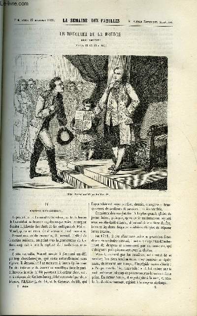 LA SEMAINE DES FAMILLES 4EME ANNEE N8 - LE BOUCLIER DE LA FOUDRE IV DE G. DE LA LANDELLE, LA VALLEE D'HYERES V DE AMEDEE AUFAUVRE, LETTRES SUR LA CHIMIE XVI, VOYAGE DE BURTON ET SPECKE DE CHARLES GRAD, UNE DESCENTE AUX ENFERS DE COMTESSE DE BASSANVILLE