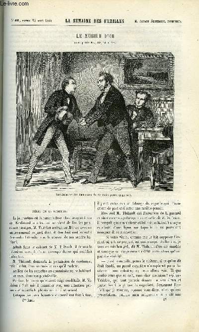 LA SEMAINE DES FAMILLES 4EME ANNEE N47 - LE MURIER D'OR DE AMEDEE AUFAUVRE, LETTRES SUR L'EXPOSITION UNIVERSELLE IV DE FRANCOIS LENORMANT, SAINT LOUIS DE ALFRED NETTEMENT, LEGENDES ET HISTOIRES IRLANDAISES DE F. DE GRANET