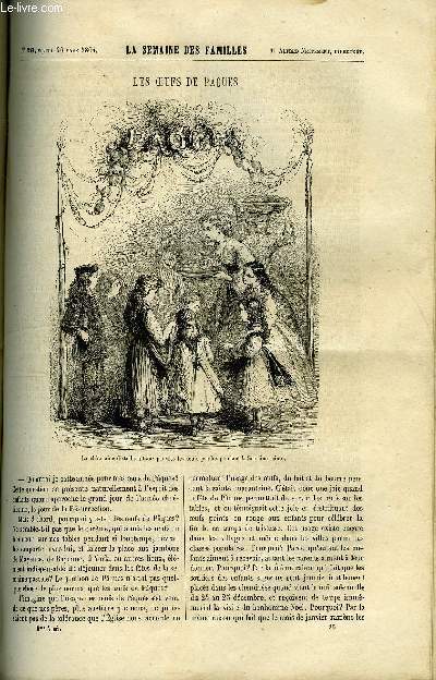 LA SEMAINE DES FAMILLES 6EME ANNEE N26 - LES OEUFS DE PAQUES DE BENEDICT-HENRI REVOIL, REGINA COELI LAETARE DE EMILE DE SENORET, LES PRELAVONNAIS XI DE ANNA EDIANEZ, LES SAINTES RELIQUES DE NOTRE-DAME DE PARIS DE MAX DESNOYERS