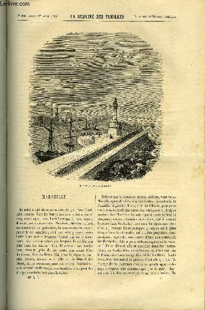 LA SEMAINE DES FAMILLES 10EME ANNEE N30 - MARSEILLE DE ALFRED NETTEMENT, MA GRANDE SOEUR VI DE ZENAIDE FLEURIOT, LE KAMTSCHATKA DE RENE, YELENA MAUKAVTCHEVICTH DE MARIE GUERRIER DE HAUPT, LE NOUVEAU SOPHISTE VI DE CH. FLANDIN, CONTES DE MA NOURRICE V