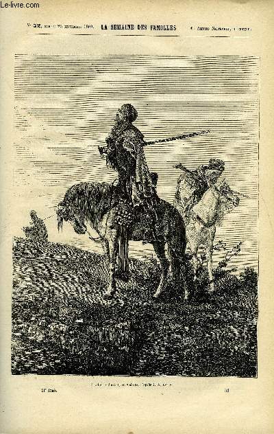 LA SEMAINE DES FAMILLES 11EME ANNEE N52 - LE SAHARA DE ALFRED NETTEMENT, LE CIMETIERE DE GARGAS DE E. M., PROFILS ET SILHOUETTES DE FELIX-HENRI