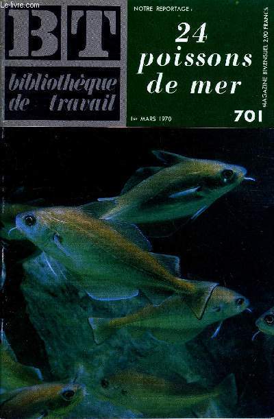 BIBLIOTHEQUE DE TRAVAIL N701 - 24 POISSONS DE MER