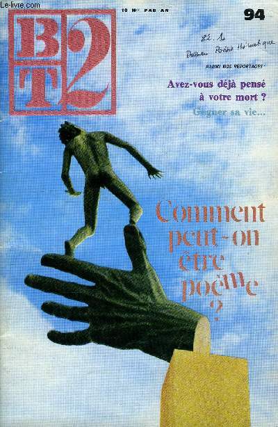 B2T - BIBLIOTHEQUE DE TRAVAIL N94 - COMMENT PEUT-ON ETRE POEME ?