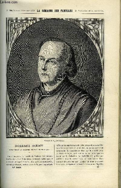 LA SEMAINE DES FAMILLES 15EME ANNEE N29 - MONSEIGNEUR DECHAMPS DE ANDRE LE PAS, SOEUR ROSALIE III DE E. DRIANNE, LES INCENDIES DE FORETS EN ALGERIE DE ELIE VERNON, LE VOYAGEUR III DE MICHEL AUBRAY