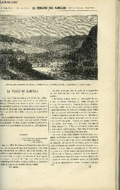 LA SEMAINE DES FAMILLES 17EME ANNEE N14 - LA VALLE DE CLAIRVAUX DE M. DE LA CHAPELLE, MONSIEUR NOSTRADAMUS DE ZENAIDE FLEURIOT, FOI DANS L'AVENIR DE HENRIETTE BENSO, SALON DE 1875 III DE MME DE MAUCHAMPS, LES GRIVES DE R. SAINT-VICTOR