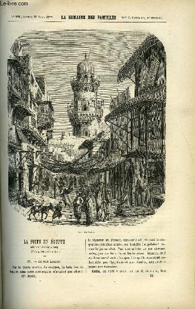 LA SEMAINE DES FAMILLES 17EME ANNEE N22 - LA FUITE EN EGYPTE IV DE G. DE LA LANDELLE, MONSIEUR NOSTRADAMUS XXIII DE ZENAIDE FLEURIOT, A LA POESIE DE ZENAIDE FLEURIOT, LA FOIRE DE BEAUCAIRE DE GUSTAVE CONTESTIN, EN VACANCES III DE BATHILD BOUNIOL