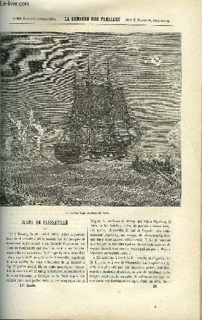 LA SEMAINE DES FAMILLES 17EME ANNEE N28 - JULES DE BLOSSEVILLE DE BATHILD BOUNIOL, MONSIEUR NOSTRADAMUS XXXIII DE ZENAIDE FLEURIOT, CE QUI NOUS ENTOURE ICI-BAS DE H. DE LA BLANCHERE, ISABELLE LA CATHOLIQUE DE ELIE VERNON, LE THEATRE DE SAINT-CYR