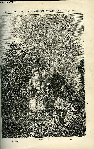 LA SEMAINE DES FAMILLES 17EME ANNEE N33 - IL FAUT SAVOIR REVENIR BREDOUILLE DE JULES GIRARDIN, LE PREMIER TOUR DU MONDE VII DE G. DE LA LANDELLE, RENE CAILLIE II DE AUGUSTIN FRANCOIS, LE THEATRE DE SAINT-CYR DE ACHILLE TAPHANEL, L'IRLANDE DE DICKSON