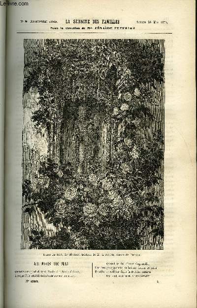 LA SEMAINE DES FAMILLES 19EME ANNEE N8 - AU MOIS DE MAI DE ZENAIDE FLEURIOT, UN ENFANT GATE IX DE ZENAIDE FLEURIOT, LE TUMULTE ARMAGNAC VIII DE AUGUSTIN FRANCOIS, LE LONG DU DANUBE DE MGR MISLIN, LE SALON DE PIERRE DE SAVARUS, LA FERME DU MAJORAT