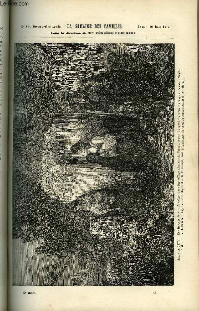 LA SEMAINE DES FAMILLES 19EME ANNEE N11 - LE SALON III DE PIERRE DE SAVARUS, LA FERME DU MAJORAT X DE HIPPOLYTE AUDEVAL, MADAME EGO DE MME DE STOLZ, SIR INIGO JONES DE ELIE VERNON, UN ENFANT GATE XII DE ZENAIDE FLEURIOT, PENSEES