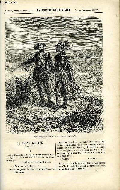 LA SEMAINE DES FAMILLES 21EME ANNEE N50 - LE BRAVE CRILLON II DE L. DUSSIEUX, LITTERATURE FRANCAISE AU CANADA DE XAVIER MARMIER, UNE FETE CHAMPETRE AU TEMPS DE CHARLES VII DE OSCAR HABARD, REVUE LITTERAIRE DE DANIEL BERNARD