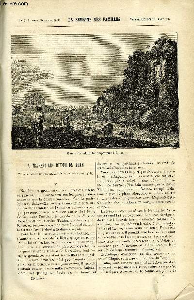 LA SEMAINE DES FAMILLES 22EME ANNEE N2 - A TRAVERS LES RUINES DE ROME V DE CH. BARTHELEMY, UNE ROSE BLANCHE AU PAYS DE SOUABE XXII DE THERESE ALPHONSE-KARR, CAUSERIE SCIENTIFIQUE DE HENRI DE PARVILLE, LE PALAIS D'HIVER DE OSCAR HAVARD