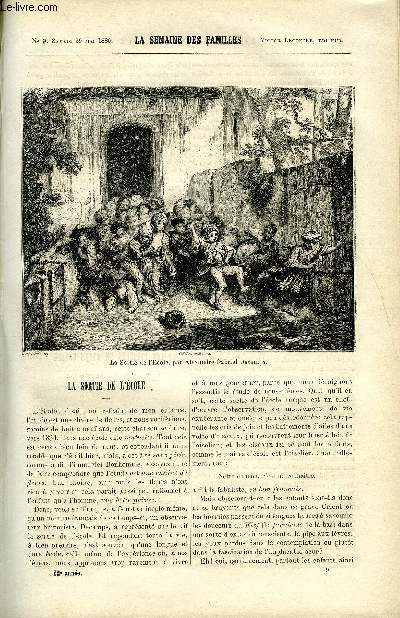 LA SEMAINE DES FAMILLES 22EME ANNEE N9 - LA SORTIE DE L'ECOLE DE L'ONCLE JACQUES, LES PUPILLES DE TANTE CLAIRE IX DE M. MARYAN, BIBLIOGRAPHIE DE L'ABBE GAUTHEY, LE PERROQUET DE LA TANTE JEANNETTE DE J-O. LAVERGNE, CHANSON DES VOLONTAIRES DE A. HERVO