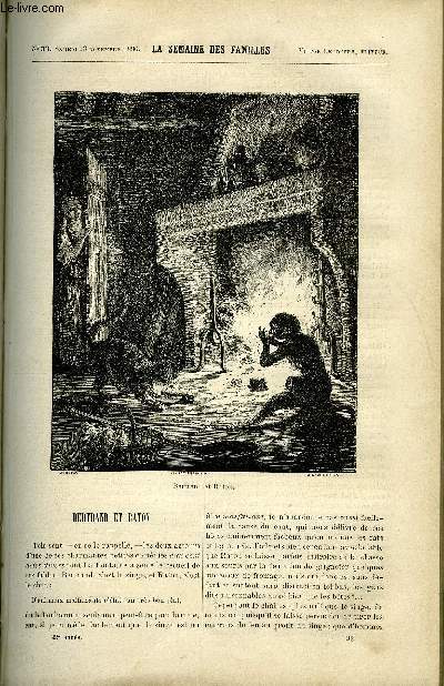 LA SEMAINE DES FAMILLES 22EME ANNEE N33 - BERTRAND ET RATON DE L'ONCLE JACQUES, LA CRESSONNIERE VII DE J.O LAVERGNE, ALBERTE DE ZENAIDE FLEURIOT, FIAT VOLUNTAS TUA DE MARIE JENNA, REVUE LITTERAIRE DE DANIEL BERNARD, LA GREVE DES BOULANGERS DE A. HERVO