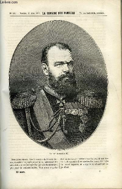 LA SEMAINE DES FAMILLES 23EME ANNEE N11 - MES SINGES DE LEONTINE ROUSSEAU, LE JUIF ERRANT A PARIS VII DE OSCAR HAVARD, LA FORET DE FONTAINEBLEAU ET BARBISON DE OSCAR HAVARD, UN DRAME EN PROVINCE IX DE ETIENNE MARCEL