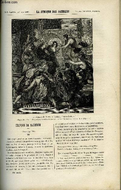 LA SEMAINE DES FAMILLES 24EME ANNEE N9 - FRANCOIS DE MALHERBE IV DE THERESE ALPHONSE-KARR, CAISSIER ET PERE II DE LEONTINE ROUSSEAU, LES DETTES D'HONNEUR VIII DE G. DE LA LANDELLE, CATHEDRALE DE CHARTRES DE ABEL GAVEAU, L'EPAVE DE MARIE-ALFRED NETTEMENT