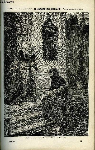 LA SEMAINE DES FAMILLES 24EME ANNEE N32 - LA QUENOUILLEE DE FREDERIQUE DE J.O LAVERGNE, LES TUTEURS DE MEREE XXVI DE M. MARYAN, LOUIS XVII AU TEMPLE DE S. DUSSIEUX, SIR GARNET WOLSELEY DE ABEL GAVEAU, SOURIS II DE L. MUSSAT, LE LIEVRE ET L'A