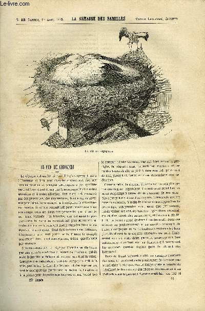 LA SEMAINE DES FAMILLES 27EME ANNEE N18 - UN NID DE CIGOGNES DE CH. BARTHELEMY, UN RESSUSCITE DE ETIENNE MARCEL, BIBLIOGRAPHIE DE C.L., SENLIS II DE M. DE CROTONE, CE QU'IL Y AVAIT DANS UNE DOUZAINE D'OEUFS DE REMY D'ALTA-ROCCA, UN PRINCE CHRETIEN