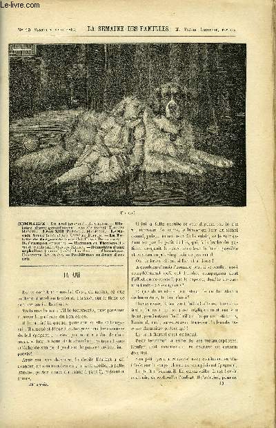 LA SEMAINE DES FAMILLES 34EME ANNEE N49 - UN AMI DE A. GELINE, HISTOIRE DE GRAND-MERE IV DE ETIENNE MARCEL, LEON XIII DE J. MARBEUF, LE SAVOIR VIVRE DE LA COMTESSE DE BUFFON, LA TUTELLE DE MARGUERITE DE HENRY DESCHAMPS, HAYMON ET THYRSUS DE GASTON MAURY