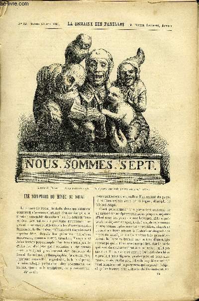 LA SEMAINE DES FAMILLES 36EME ANNEE N12 - UNE SCULPTURE DU MUSEE DE DOUAI DE E. GERFEU, LESTELLEY DE CHARLES BUET, LES SALONS DE 1894 VII DE E. TROGAN, ATHENES ET L'ODEON D'HERODE ATTICUS DE E. VALVILLE, CONVERTI II DE M.AIGUEPERSE, VINGT MILLIONS DE DOT