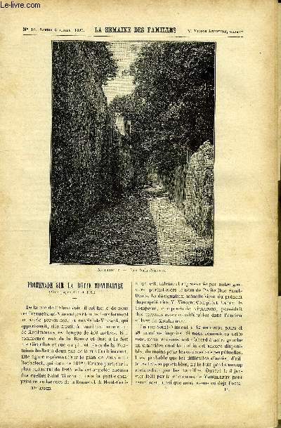 LA SEMAINE DES FAMILLES 37EME ANNEE N14 - PROMENADE SUR LA BUTTE MONTMARTRE DE E. VALVILLE, LE NIAGARA DE L'ABBE LACROIX, UN HOMME HEUREUX DE EMILE CHAMPAGNE, LES SALONS DE 1895 DE E. TROGAN, UN CRI DE GUERRE DE C. DE L'HOMERANGE