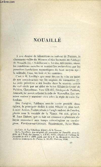 BULLETIN MONUMENTAL 98e VOLUME DE LA COLLECTION N3-4 - NOUAILLE PAR R. CROZET