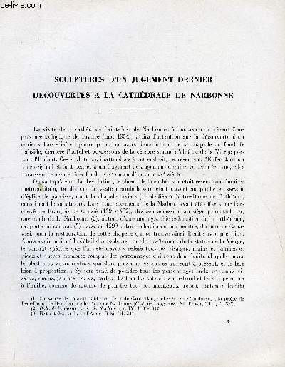BULLETIN MONUMENTAL 113e VOLUME DE LA COLLECTION N1 - SCULPTURES D'UN JUGEMENT DERNIER DECOUVERTES A LA CATHEDRALE DE NARBONNE PAR R. REY