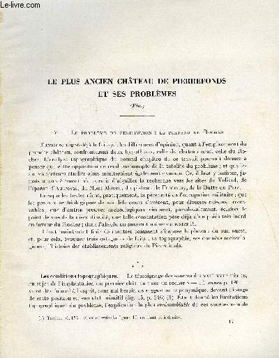 BULLETIN MONUMENTAL 117e VOLUME DE LA COLLECTION N4 - LE PLUS ANCIEN CHATEAU DE PIERREFONDS ET SES PROBLEMES (FIN) PAR JACQUES HARMAND
