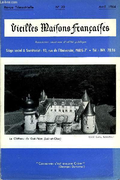 VIEILLES MAISONS FRANCAISES N20 - Dans la. Loire, Saint-Galmier, Ambierle. . Le chteau du Gu-Pan (Loir-et-Cher),par R. K. R. .Le village et la route, par Andr ChastelA propos de Bayeux (Calvados)