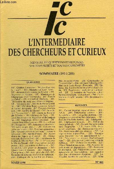 L'INTERMEDIAIRE DES CHERCHEURS ET CURIEUX N 466 - QUESTIONS 193 : Citation  retrouver : 