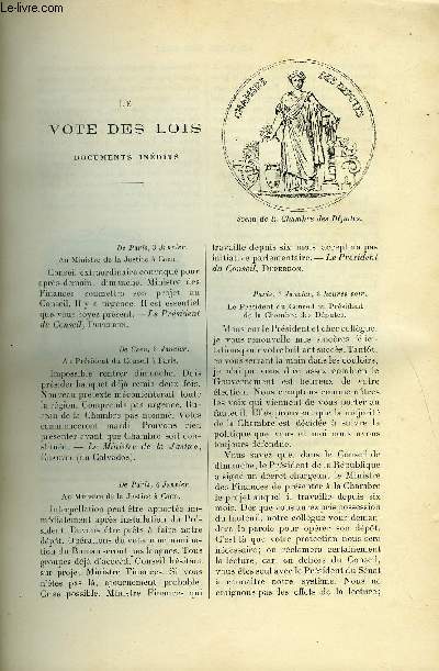 LE MONDE MODERNE TOME 1 - Le vote des lois par Eugène Pierre