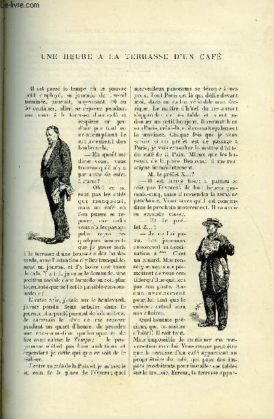 LE MONDE MODERNE TOME 1 - Une heure a la terrasse d'un caf par Louis Paulian, Agar par Eliza Poitevent Nicholson par P. Vrignault, Histoire sans texte - Le chat et la saucisse