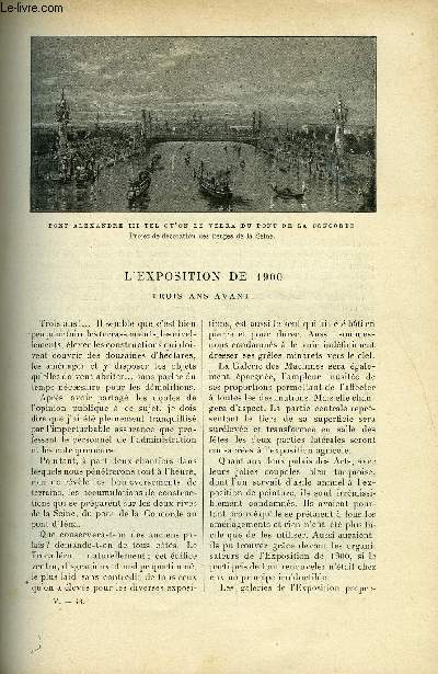 LE MONDE MODERNE TOME 5 - L'exposition de 1900 - Trois ans avant par C. de Vrone, Evenements gographiques, Le mouvement littraire, La mode du mois