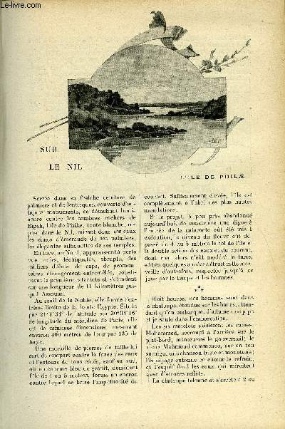 LE MONDE MODERNE TOME 8 - Sur le Nil - l'Ile de Philae par Georges Montbard