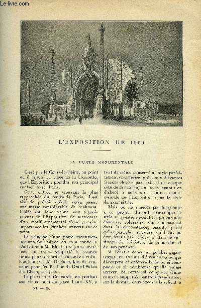 LE MONDE MODERNE TOME 11 - L'EXPOSITION DE 1900