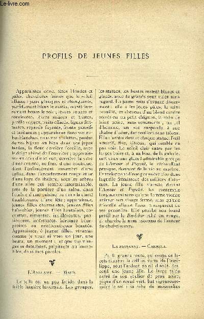 LE MONDE MODERNE TOME 16 - PROFILS DE JEUNES FILLES + LA COURONNE D'ANGLETERRE + DEMONIAQUES D'AUJOURD'HUI ET D'AUTREFOIS