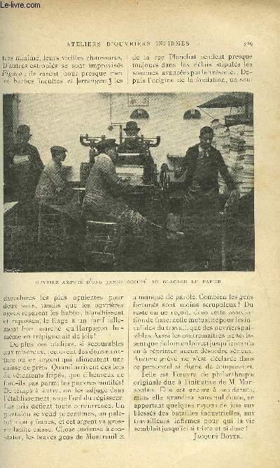 LE MONDE MODERNE TOME 16 - ATELIERS D'OUVRIERS INFIRMES + IL Y A LONGTEMPS...