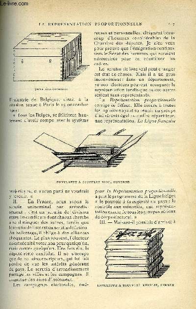 LE MONDE MODERNE TOME 17 - LA REPRENSATION PROPORTIONNELLE