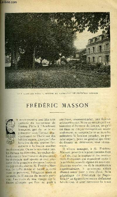 LE MONDE MODERNE TOME 19 - FREDERIC MASSON