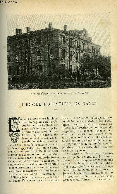 LE MONDE MODERNE TOME 19 - L'ECOLE FORESTIERE DE NANCY