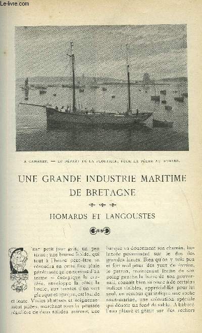 LE MONDE MODERNE TOME 20 - UNE GRANDE INDUSTRIE MARITIME DE BRETAGNE - HOMARDS ET LANGOUSTES + EINSIEDELN - NOTRE-DAME-DES-ERMITES