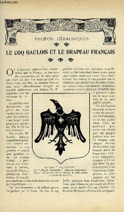 LE MONDE MODERNE TOME 21 - PROPOS HERALDIQUES - LE COQ GAULOIS ET LE DRAPEAU FRANCAIS + LES INFANTES