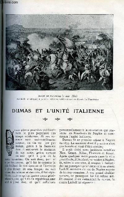 LE MONDE MODERNE TOME 24 - DUMAS ET L'UNITE ITALIENNE